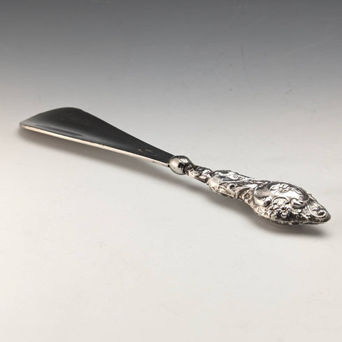 1915 British Antique Pure Silver Handle Shoehorn Shoehorn G and C Ltd